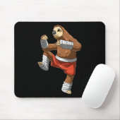 Lustiger Faultierkämpfer - Muay Thai Kickbox Gesch Mousepad (Mit Mouse)