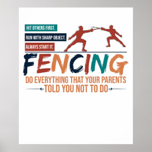 Lustiger Fechtfechter-Tee - Alles, was Ihre Eltern Poster