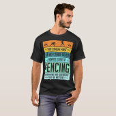 Lustiger Fechtsport-Wortwitz T-Shirt (Vorne ganz)