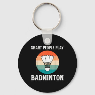 Lustiger Federball-Badminton-Spieler Schlüsselanhänger