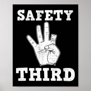 Lustiger fehlender Finger Sicherheit Dritte Feuerw Poster