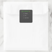 Lustiger Fehlerbericht Programmierer Haftnotizen Quadratischer Aufkleber (Tasche)