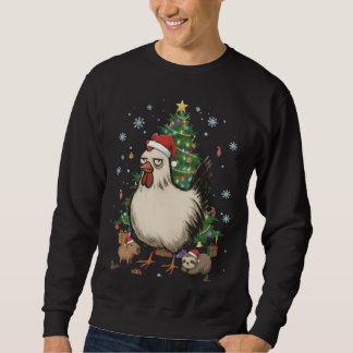 Lustiger Feiertags-Hahn mit Capybara und Faultier  Sweatshirt