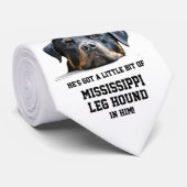 Lustiger Feiertags-Mississippi-Bein-Jagdhund Krawatte (Gerollt)
