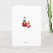 Lustiger Feiertagskarte (Rückseite)