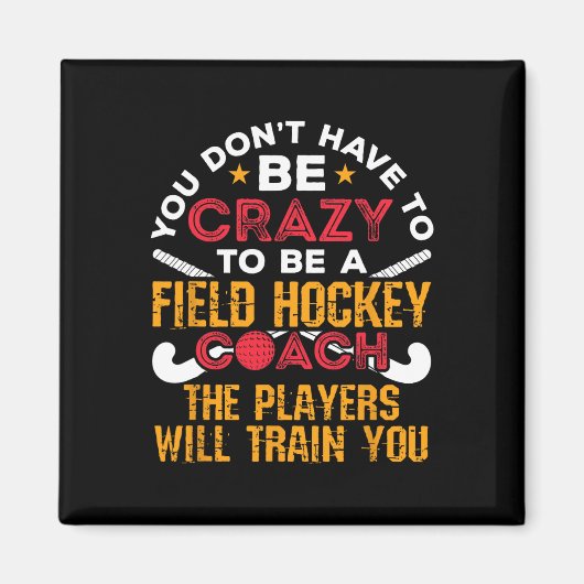 Lustiger Feldhockey-Trainer Magnet (Vorne)