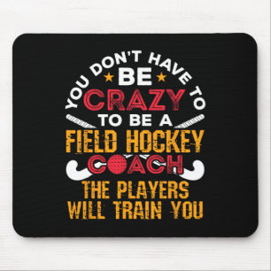 Lustiger Feldhockey-Trainer Mousepad