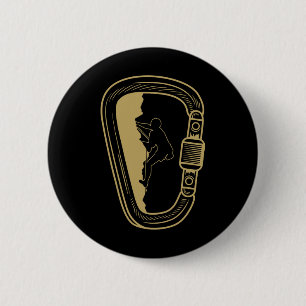Lustiger Felsenkletter-Karabiner-Liebhaber-Outfit Button