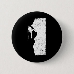 Lustiger Felsenkletterer Bergkletterer Bouldering Button