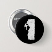 Lustiger Felsenkletterer Bergkletterer Bouldering Button (Vorne & Hinten)