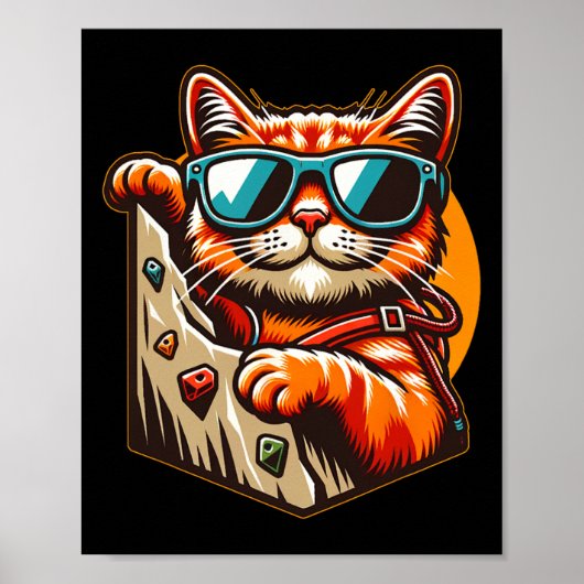 Lustiger Felsenkletterer Boulder Bergkletterer Nie Poster (Vorne)