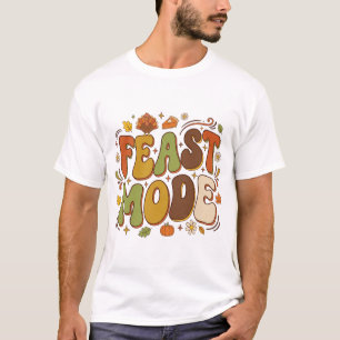 Lustiger Fest-Modus Retro-Erntedankfest T-Shirt