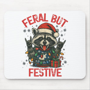 Lustiger Festlicher Aber Wilder Weihnachtsmann Was Mousepad