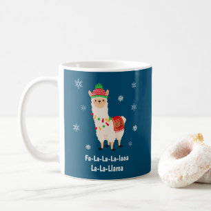 Lustiger Festlicher Lama Wortspiel Weihnachten  Kaffeetasse