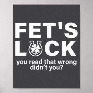 Lustiger Fet's Glück St Patricks Irisch Poster