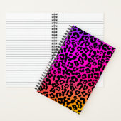 Lustiger, fetter 90er-Flashback-Regenbogen-Leopard Notizblock (Innen)