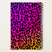 Lustiger, fetter 90er-Flashback-Regenbogen-Leopard Notizblock (Rückseite)