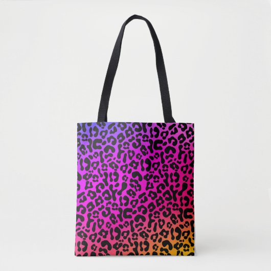 Lustiger fetter 90er-Flashback-Regenbogen-Leoparde Tasche (Vorderseite)