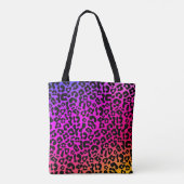 Lustiger fetter 90er-Flashback-Regenbogen-Leoparde Tasche (Rückseite)