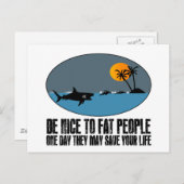 Lustiger fetter Witz Postkarte (Vorne/Hinten)