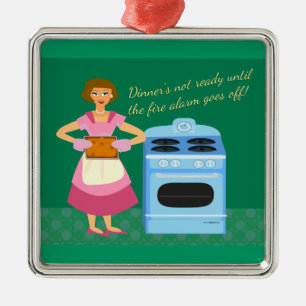 Lustiger Feueralarm-Abendessen-Spruch Ornament Aus Metall