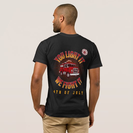 Lustiger Feuerwehrmann 4. Juli T-Shirt