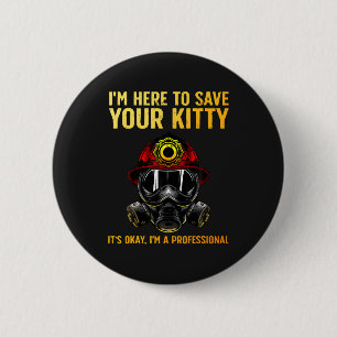 Lustiger Feuerwehrmann für Feuerwehrmann Button