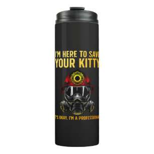 Lustiger Feuerwehrmann für Feuerwehrmann Thermosbecher