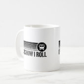 Lustiger Feuerwehrmann Kaffeetasse (Vorderseite Links)