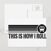 Lustiger Feuerwehrmann Postkarte (Vorne/Hinten)