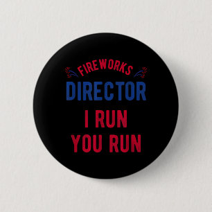 Lustiger Feuerwerksdirektor 4. Juli - USA Button