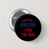 Lustiger Feuerwerksdirektor 4. Juli - USA Button (Vorne & Hinten)