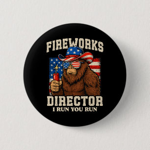 Lustiger Feuerwerksdirektor Bigfoot 4. Juli USA F Button