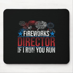 Lustiger Feuerwerksdirektor Wenn ich renne, rennst Mousepad