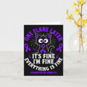 Lustiger Fibromyalgie-Krieger Flares-Tag Karte (Gelbe Blume)
