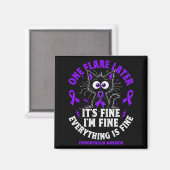 Lustiger Fibromyalgie-Krieger Flares-Tag Magnet (Vorderseite/Rückseite)