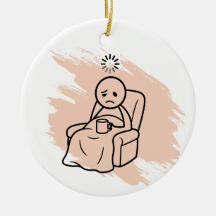 Lustiger Fibromyalgie-Puffer-Ornament mit individu Keramik Ornament