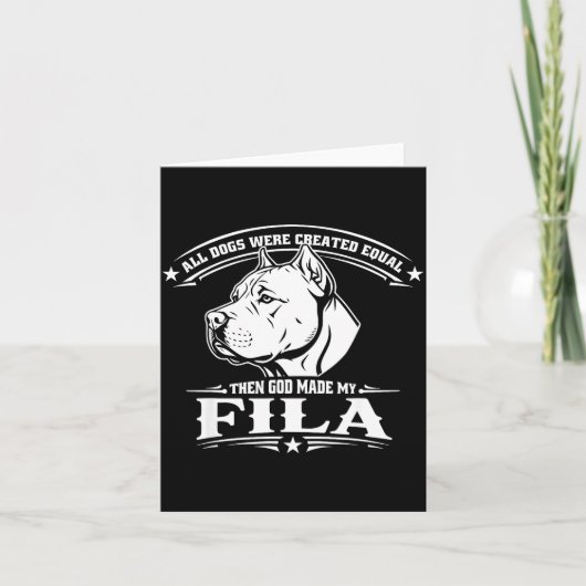 Lustiger Fila-Hund Karte (Vorderseite)