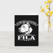Lustiger Fila-Hund Karte (Gelbe Blume)
