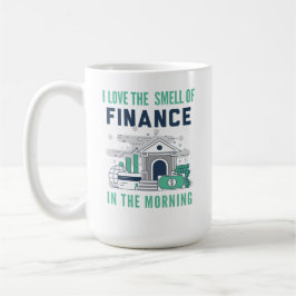 Lustiger Finance-Becher Geschäft Büro Kollege Blau Kaffeetasse