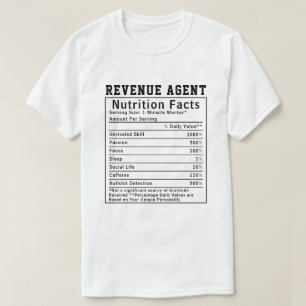 Lustiger Finanzbeamter Nährwertangaben Mitarbeiter T-Shirt