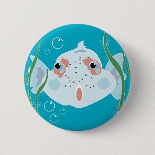 Lustiger Fisch Button