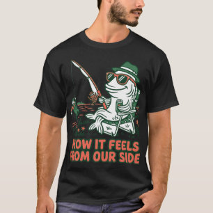 Lustiger Fisch fängt Fischer Rollentausch T-Shirt