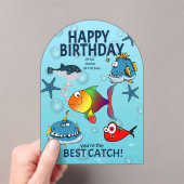 Lustiger Fisch Geburtstag Acryleinladungen (Insitu (Handheld))