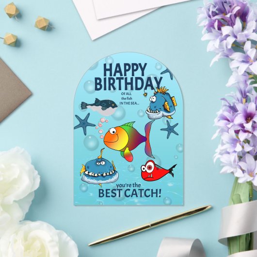 Lustiger Fisch Geburtstag Acryleinladungen (Insitu (Hochzeit))