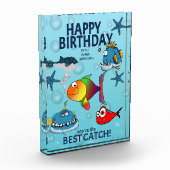 Lustiger Fisch Geburtstag Fotoblock (Links)