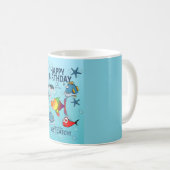 Lustiger Fisch Geburtstag Kaffeetasse (VorderseiteRechts)
