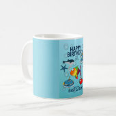 Lustiger Fisch Geburtstag Kaffeetasse (Vorderseite Links)