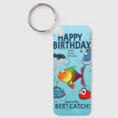 Lustiger Fisch Geburtstag Schlüsselanhänger (Vorderseite)