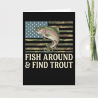 Lustiger Fisch herum und finde Forelle Amerikanisc